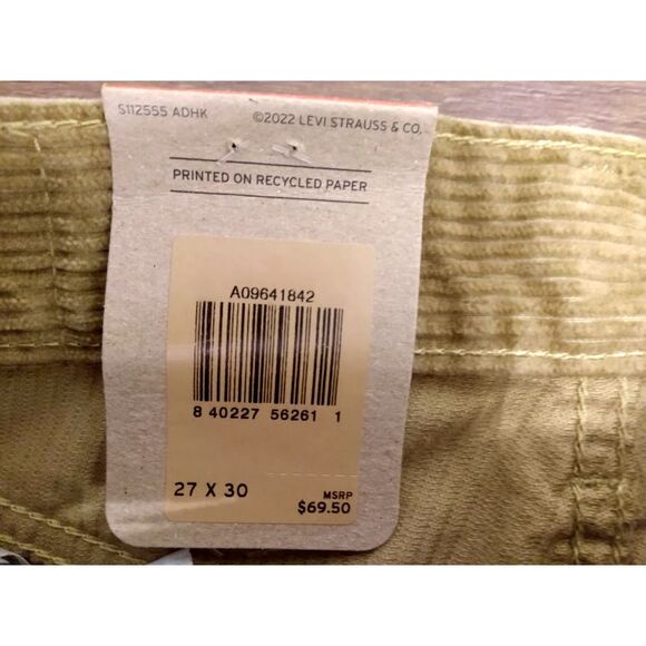 Levi's Women's 27x30 Low Pro Mid Rise Corduroy Pant Golden Brown NWT - Picture 5 of 5